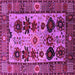 Square Oriental Pink Industrial Rug, urb1153pnk