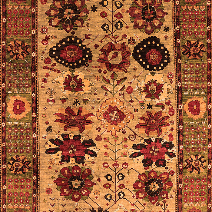 Machine Washable Oriental Orange Industrial Area Rugs, wshurb1153org