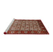 Sideview of Machine Washable Industrial Modern Tomato Red Rug, wshurb1154