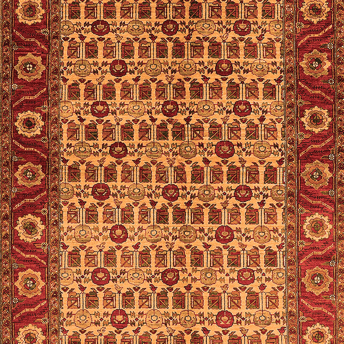 Machine Washable Oriental Orange Industrial Area Rugs, wshurb1154org