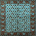 Square Oriental Light Blue Industrial Rug, urb1154lblu