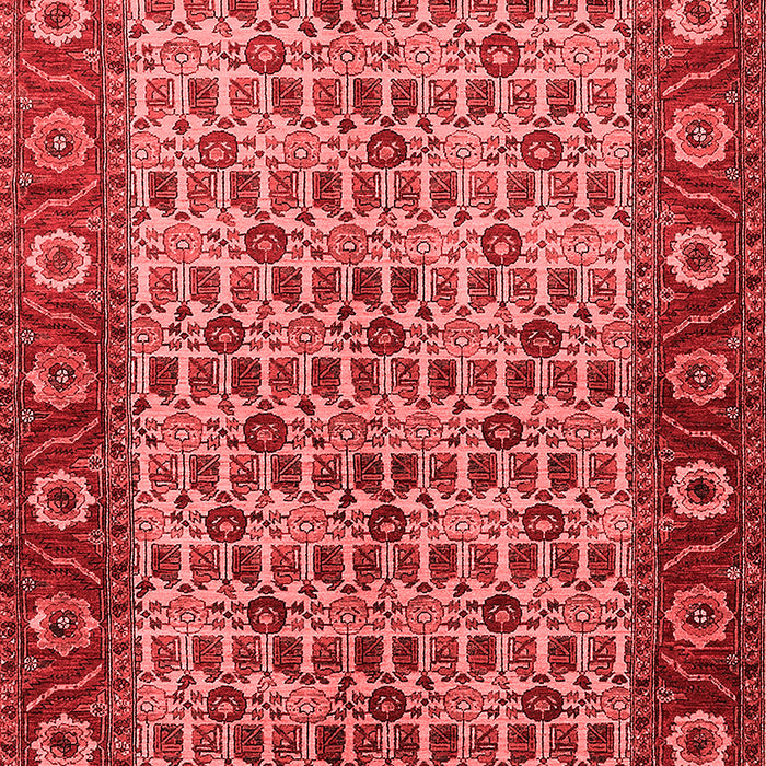 Machine Washable Oriental Red Industrial Rug, wshurb1154red