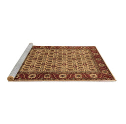 Sideview of Machine Washable Oriental Brown Industrial Rug, wshurb1154brn