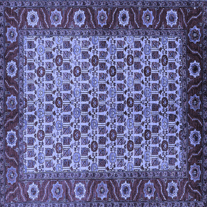 Square Oriental Blue Industrial Rug, urb1154blu