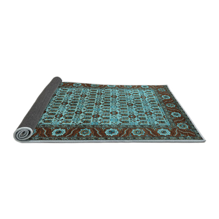 Sideview of Oriental Light Blue Industrial Rug, urb1154lblu