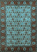 Machine Washable Oriental Light Blue Industrial Rug, wshurb1154lblu