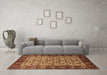 Machine Washable Oriental Brown Industrial Rug in a Living Room,, wshurb1154brn