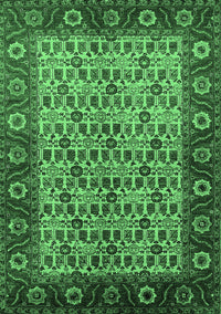 Oriental Emerald Green Industrial Rug, urb1154emgrn