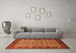 Machine Washable Oriental Orange Industrial Area Rugs in a Living Room, wshurb1154org