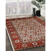 Mid-Century Modern Red Oriental Rug in Family Room, urb1154