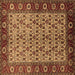 Square Oriental Brown Industrial Rug, urb1154brn