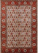 Machine Washable Industrial Modern Tomato Red Rug, wshurb1154