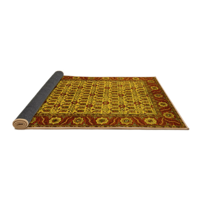 Sideview of Oriental Yellow Industrial Rug, urb1154yw