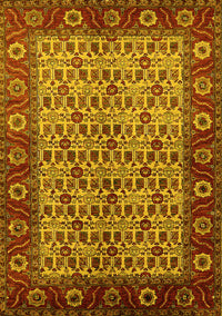 Oriental Yellow Industrial Rug, urb1154yw