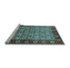 Sideview of Machine Washable Oriental Light Blue Industrial Rug, wshurb1154lblu