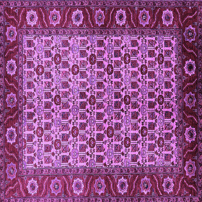 Square Oriental Purple Industrial Rug, urb1154pur