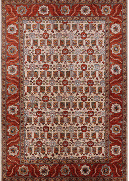 Mid-Century Modern Red Oriental Rug, urb1154