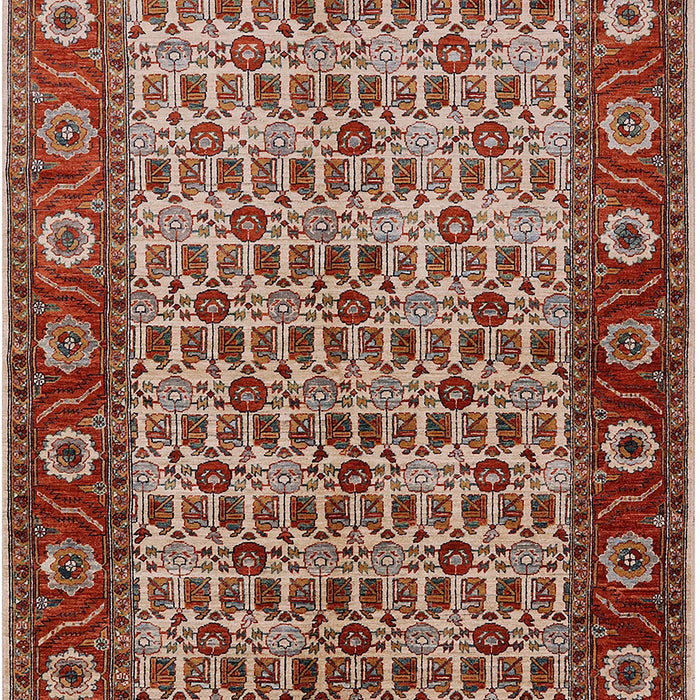 Mid-Century Modern Red Oriental Rug, urb1154