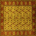 Square Oriental Yellow Industrial Rug, urb1154yw