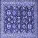 Square Oriental Blue Industrial Rug, urb1155blu