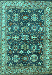 Oriental Turquoise Industrial Rug, urb1155turq