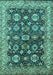 Oriental Turquoise Industrial Rug, urb1155turq