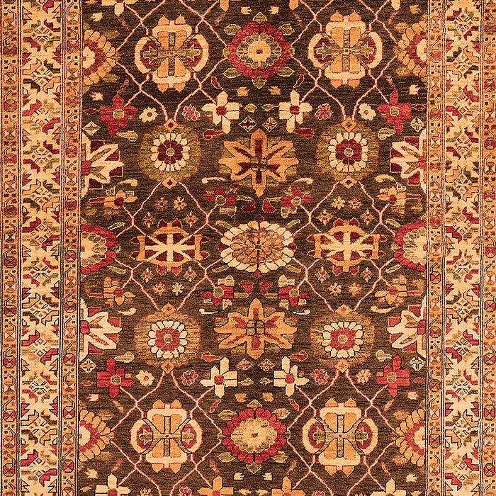 Machine Washable Oriental Orange Industrial Area Rugs, wshurb1155org