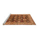 Sideview of Machine Washable Oriental Orange Industrial Area Rugs, wshurb1155org