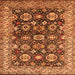 Square Oriental Orange Industrial Rug, urb1155org