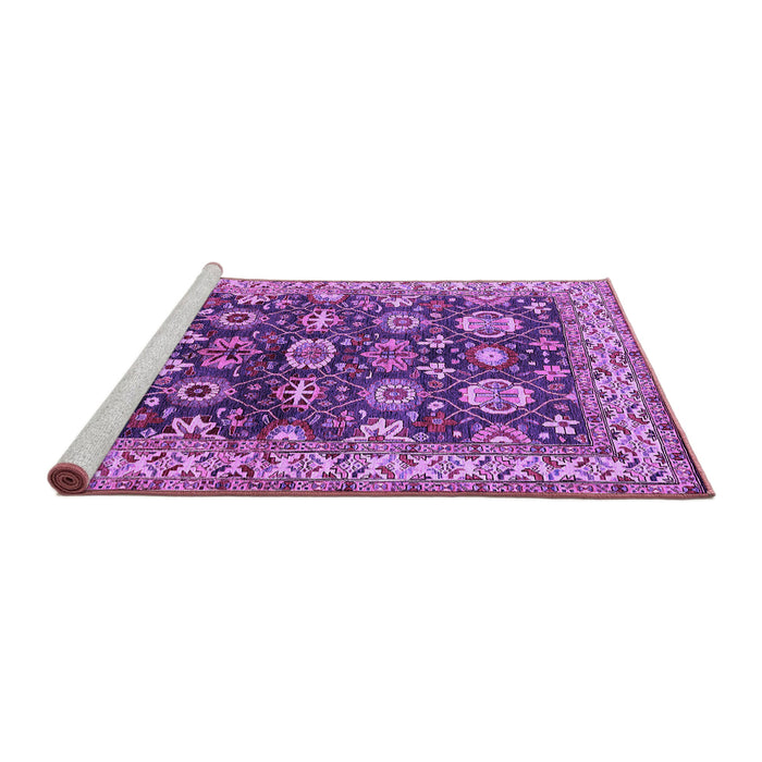 Sideview of Machine Washable Oriental Purple Industrial Area Rugs, wshurb1155pur