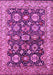 Machine Washable Oriental Pink Industrial Rug, wshurb1155pnk