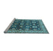 Sideview of Machine Washable Oriental Light Blue Industrial Rug, wshurb1155lblu