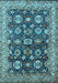 Oriental Light Blue Industrial Rug, urb1155lblu