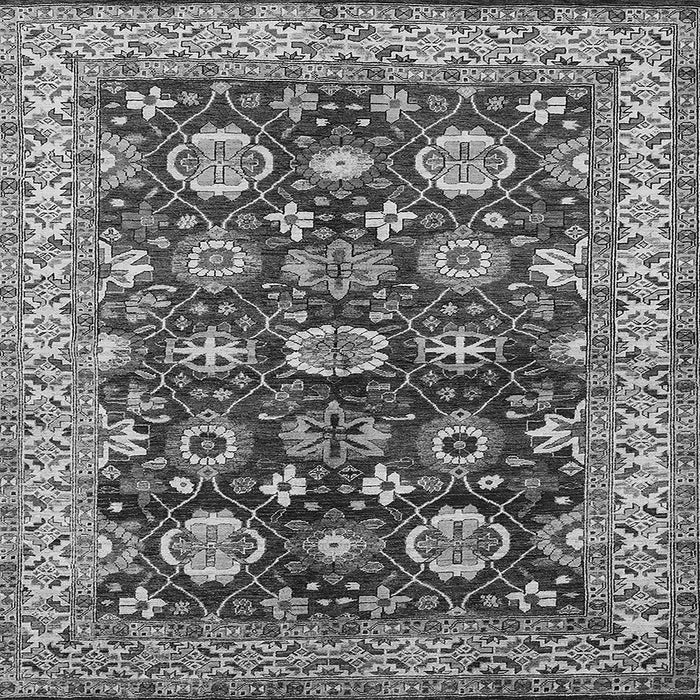 Square Oriental Gray Industrial Rug, urb1155gry