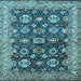 Square Oriental Light Blue Industrial Rug, urb1155lblu