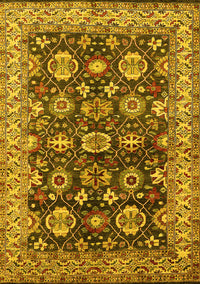 Oriental Yellow Industrial Rug, urb1155yw