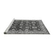 Sideview of Machine Washable Oriental Gray Industrial Rug, wshurb1155gry