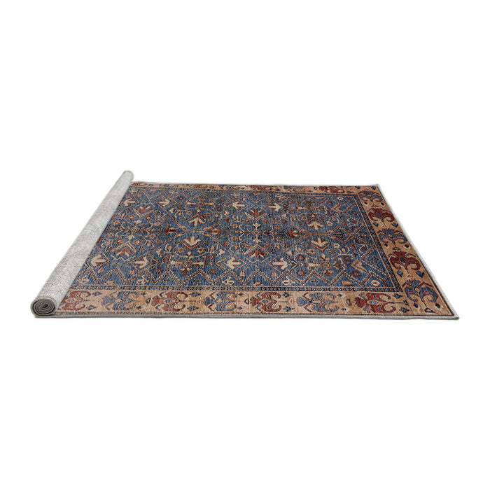 Sideview of Machine Washable Industrial Modern Purple Rug, wshurb1156