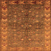 Square Oriental Orange Industrial Rug, urb1156org