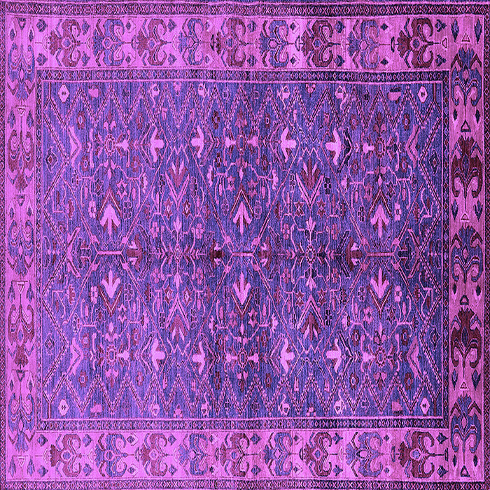 Square Oriental Purple Industrial Rug, urb1156pur