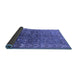 Sideview of Oriental Blue Industrial Rug, urb1156blu