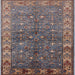 Square Mid-Century Modern Purple Oriental Rug, urb1156