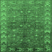 Square Oriental Emerald Green Industrial Rug, urb1156emgrn