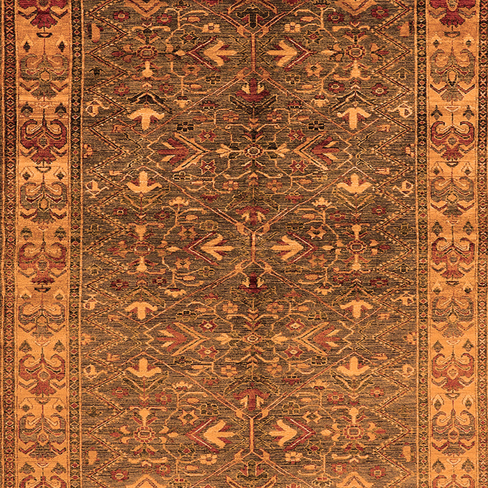 Machine Washable Oriental Orange Industrial Area Rugs, wshurb1156org