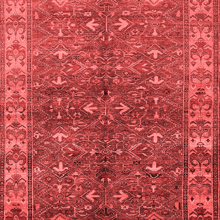 Machine Washable Oriental Red Industrial Rug, wshurb1156red