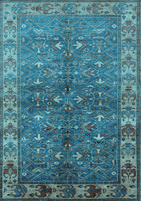 Oriental Light Blue Industrial Rug, urb1156lblu