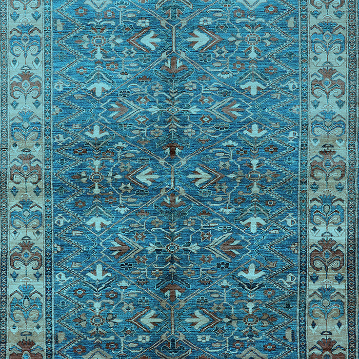 Oriental Light Blue Industrial Rug, urb1156lblu