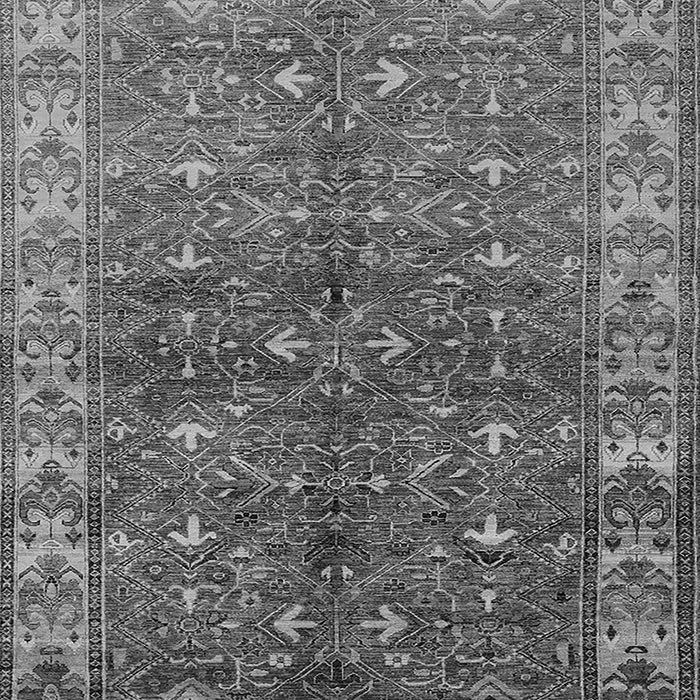 Machine Washable Oriental Gray Industrial Rug, wshurb1156gry