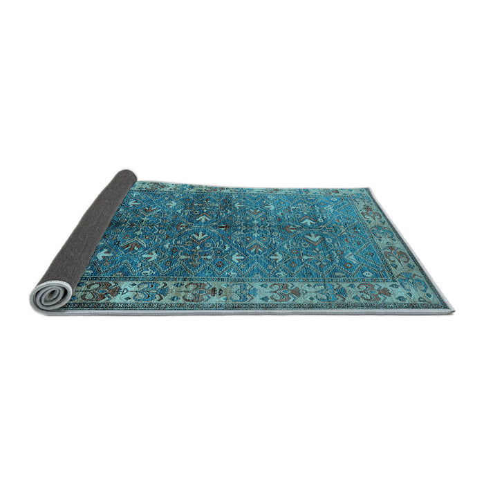Sideview of Oriental Light Blue Industrial Rug, urb1156lblu