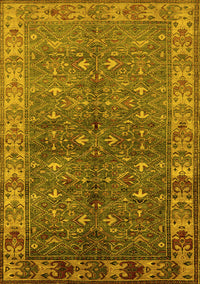 Oriental Yellow Industrial Rug, urb1156yw